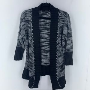 BKE Womens‎ Medium Open Front Waterfall Cardigan Sweater Wool Blend 3/4 Sleeve